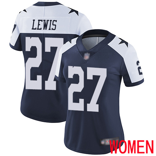Women Dallas Cowboys Limited Navy Blue Jourdan Lewis Alternate #27 Vapor Untouchable Throwback NFL Jersey->women nfl jersey->Women Jersey